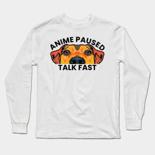 Beagle Anime Paused Talk Fast Long Sleeve T-Shirt